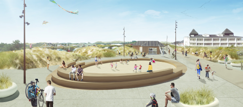 Sandpladsen i Søndervig klar til leg og aktivitet